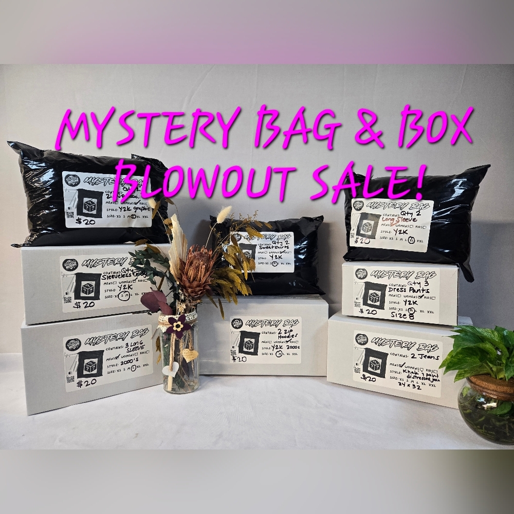 Mystery Boxes & Bags NOW AVAILABLE!Mystery Thrift Bundles  Y2K / 2000s